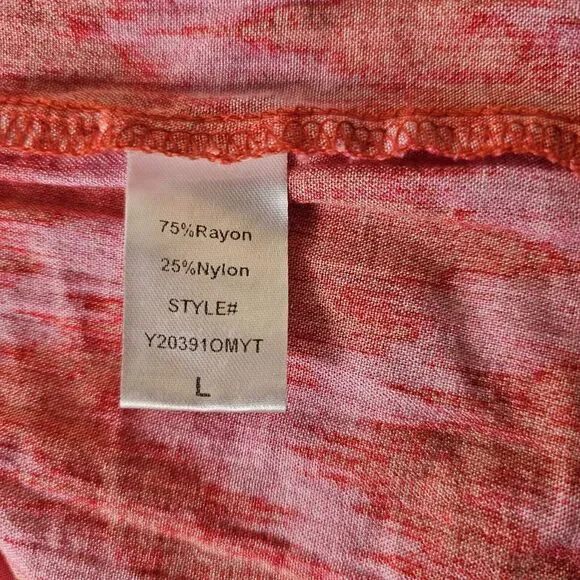 Pomander Place L Pink Kenzo Mini Dress Long Sleeve V-Neck Ikat Tiered Ruffle - Picture 4 of 7